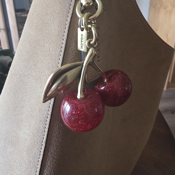 Coach Gold and Red Cherry Keychain - Picture 5 of 5